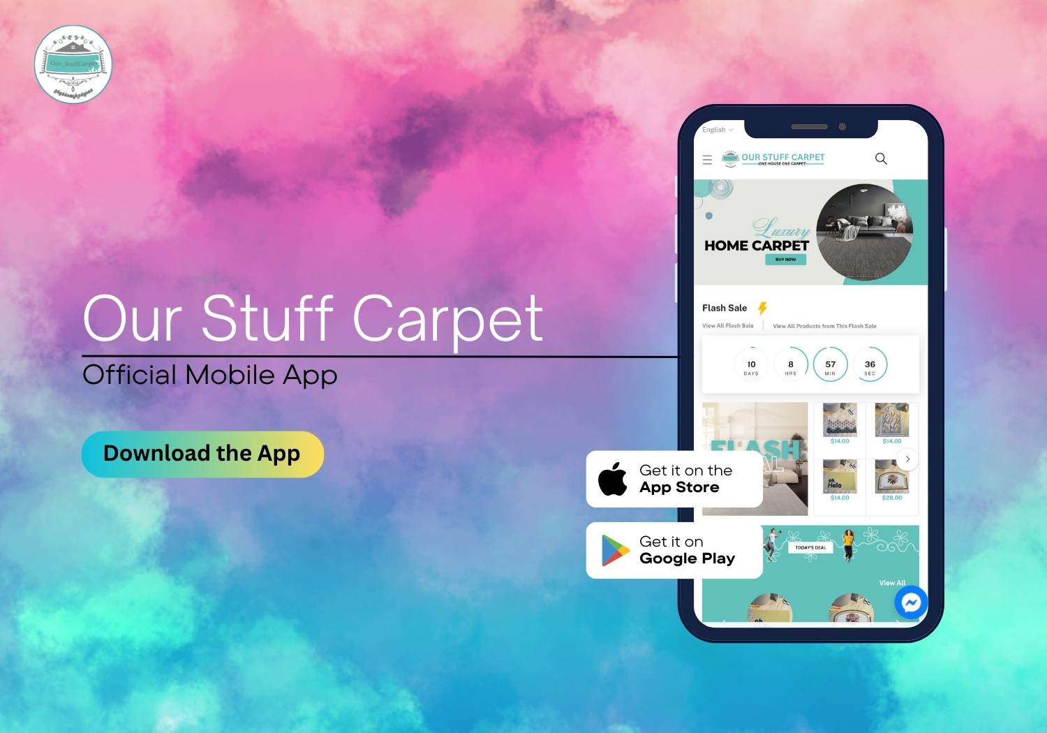 Introducing the "Our Stuff Carpet Mobile App" for Android & iOS!
