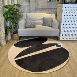 Geometric Circle Area Carpet - 1.6m Contemporary Design