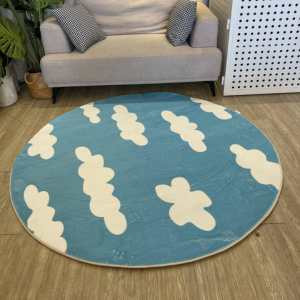 Vibrant Floral Circle Rug - 1.6m Diameter